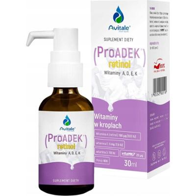 Aliness Avitale ProADEK Retinol Oliwa z Oliwek Suplement Diety 600 Porcji