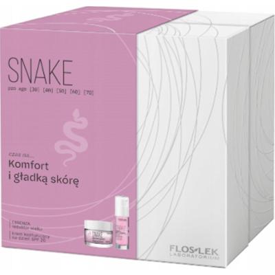 Floslek Snake Zestaw Kosmetyków Wygładzających Krem Do Twarzy SPF20 + Serum