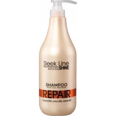 Stapiz Sleek Line Repair Zestaw Szampon + Maska Do Włosów Suchych i Zniszczonych z Jedwabiem 1000ml