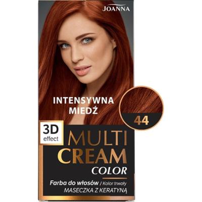 Joanna Multi Cream Color 3D Trwała Farba Do Włosów 44 Intensywna Miedź