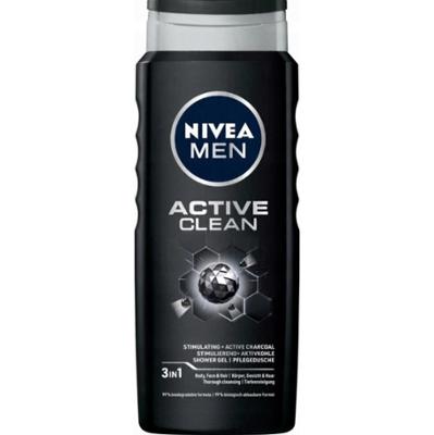 Nivea Men Active Clean 3w1 Żel Pod Prysznic Do Ciała Męski z Węglem 500ml