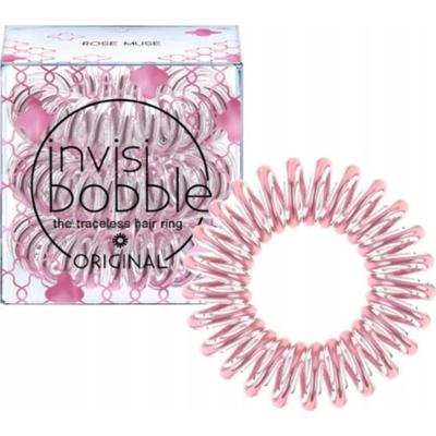 Invisibobble Gumki Do Włosów Sprężynki Transparentne Róż Rose Muse 3 sztuki