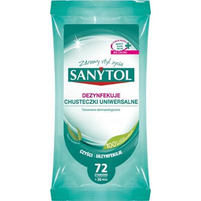Sanytol Uniwersalne Chusteczki Do Czyszczenia Dezynfekcji Eukaliptus 72 szt