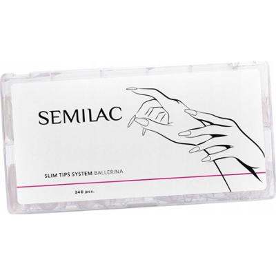 Semilac Slim Tips System Ballerina Tipsy Kwadrat 12 Rozmiarów 240 sztuk
