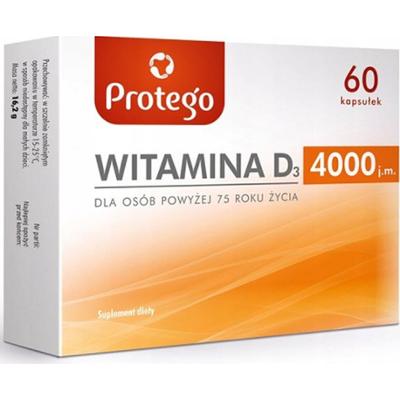 Protego Witamina D3 4000 Suplement Diety Zdrowe Kości Zęby 60 Kapsułek