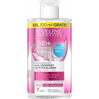 Eveline Hialuronowy Płyn Micelarny Do Twarzy Oczu Ust Hipoalergiczny 750ml