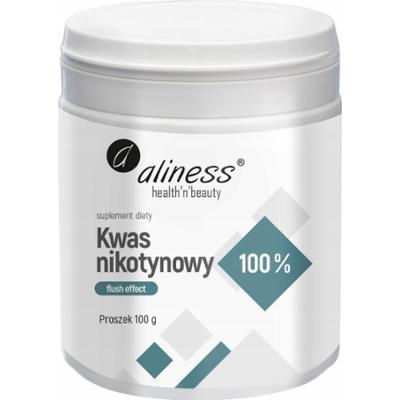 Aliness Kwas Nikotynowy 100% Suplement Diety Niacyna Energia w Proszku 100g