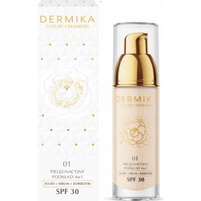 Dermika Luxury Ceramides Podkład Do Twarzy 4w1 Pielęgnacyjny SPF30 01 30ml