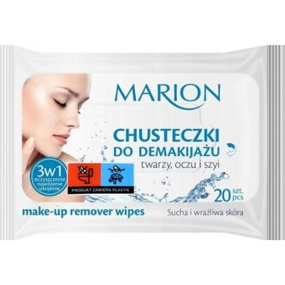 Marion Chusteczki Do Demakijażu Twarzy Oczu Szyi Bławatek D-Panthenol 20szt