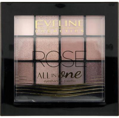 Eveline All In One Paleta 12 Cieni Do Powiek Błyszczące Matowe Nude 02 Rose