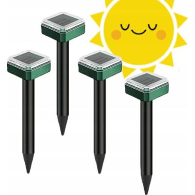 Odstraszacz Ultradźwiękowy Nornice Krety Gryzonie Do Ogrodu Solarny 4 Sztuk Kwadratowy