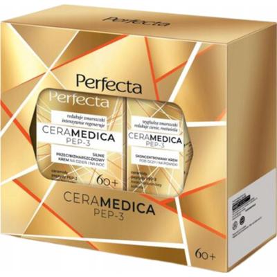 Perfecta CeraMedica PEP-3 Zestaw Kosmetyków Krem Do Twarzy i Pod Oczy 60+