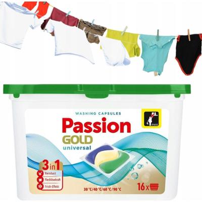 Passion Gold Universal 3w1 Kapsułki Do Prania Białego Kolorowego 16 szt
