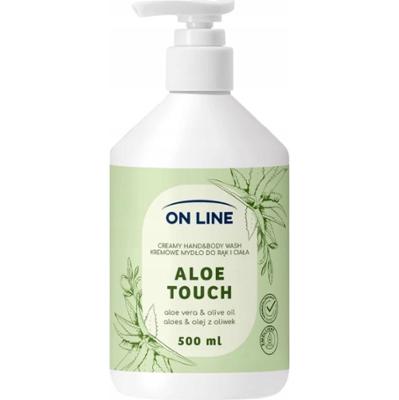 On Line Delikatne Kremowe Mydło w Płynie Do Rąk Ciała Aloe Touch 2w1 500ml