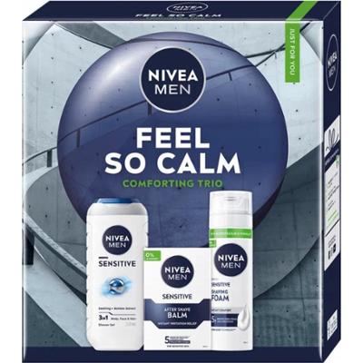 Nivea Men Feel So Calm Męski Zestaw Prezentowy Żel Pianka Balsam Po Goleniu