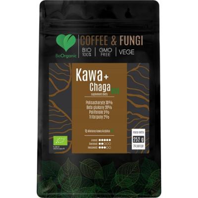 BeOrganic Coffee Fungi Kawa Mielona Arabica + Grzyby Chaga Bio 252g