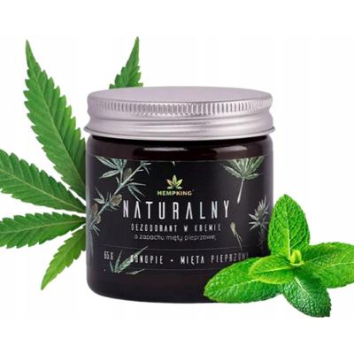 HempKing Naturalny Dezodorant w Kremie Męski Konopny Mięta Pieprzowa 65g