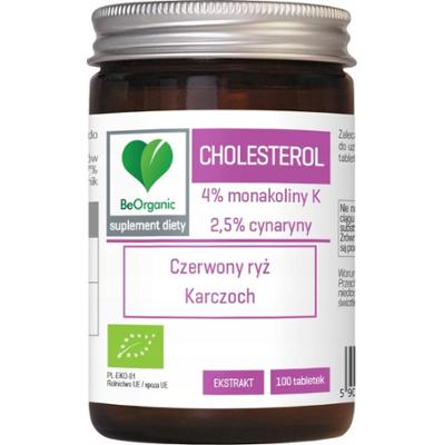 BeOrganic Cholesterol Complex Karczoch Czerwony Ryż Monakolina K 100 Tabl