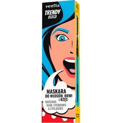 Venita Trendy Color 3w1 Maskara Do Rzęs Brwi Włosów 35 Lazurowy Błękit