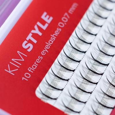Ibra Kim Style Sztuczne Rzęsy Kępki Bez Pętelek Skręt C 13mm Zestaw 60 szt