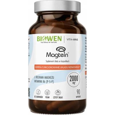 Biowen Magtein Treonian Magnezu z Witaminą B6 Układ Nerwowy Mięśnie 90 Kaps