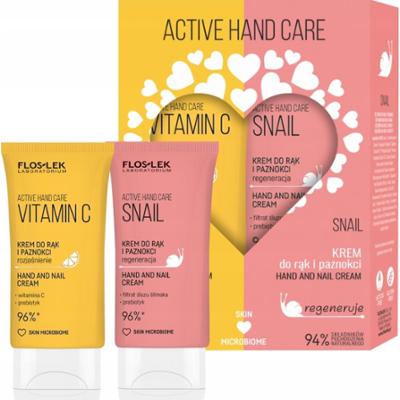 Floslek Active Hand Care Zestaw Prezentowy Kosmetyków Kremy Do Rąk 2 x 50ml