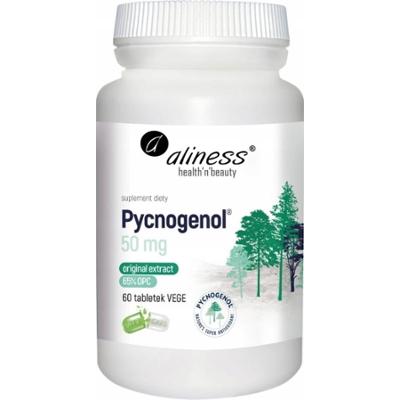 Aliness Pycnogenol Ekstrakt z Kory Sosny 65% 50 mg Suplement Diety 60 Tab