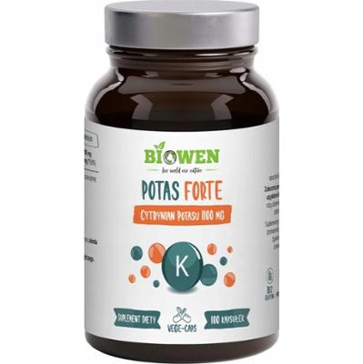 Biowen Potas Forte Cytrynian Potasu 1100mg Suplement Diety 100 Kapsułek