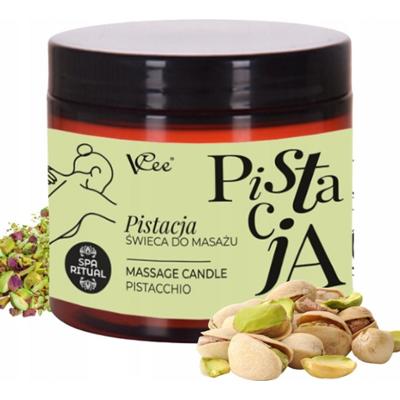 VCee Świeca Do Masażu Na Bazie Oleju Kokosowego i Masła Shea Pistacjowa 80g