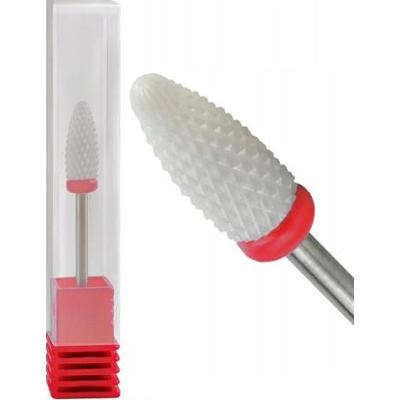 Frez Ceramiczny Stożek Delikatny 3/32 Flame Stożek (F) Czerwony Hybryda Żel Akryl