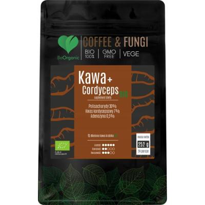 BeOrganic Coffee Fungi Kawa Mielona Arabica + Cordyceps Grzyby Bio 252g