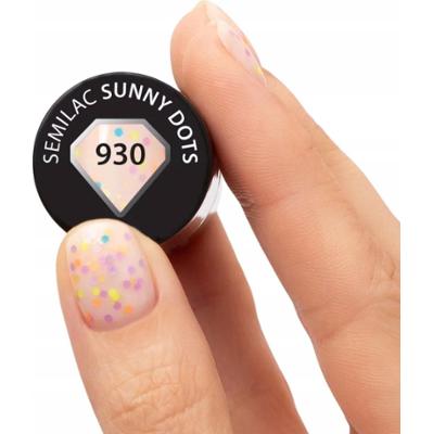 Semilac Lakier Hybrydowy Do Paznokci Manicure Pedicure 930 Sunny Dots 7ml