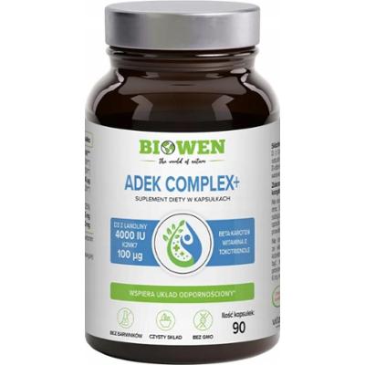 Biowen Suplement Diety ADEK Complex+ Witamina A D E K Odporność 90 Kapsułek