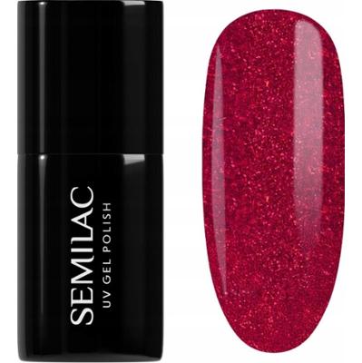 Semilac Lakier Hybrydowy Do Paznokci Manicure Brokat 181 Spicy Salsa 7ml