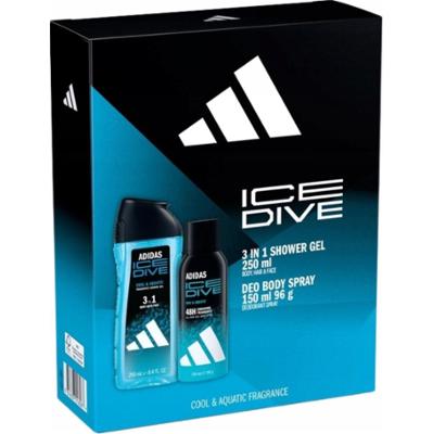 Adidas Ice Dive Zestaw Prezentowy Kosmetyków Męskich DEO Żel Pod Prysznic