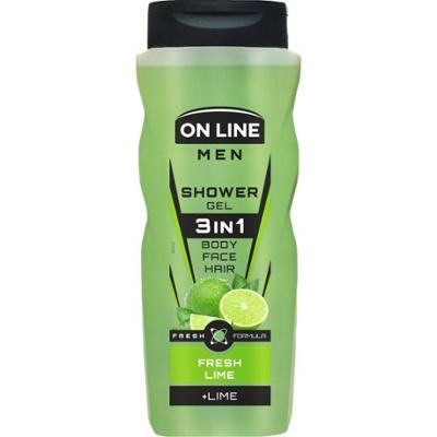 On Line Men Męski Żel Pod Prysznic 3w1 Twarz Ciało Włosy Fresh Lime 410ml