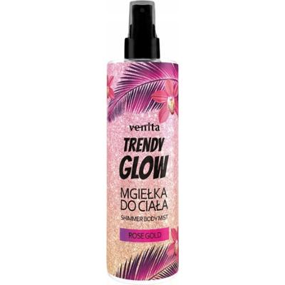 Venita Trendy Glow Rozświetlająca Mgiełka Do Ciała Brokat Rose Gold 200ml