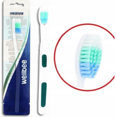 Wellbee Klasyczna Szczoteczka Do Zębów Dla Dorosłych z Gumą Medium Średnia