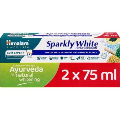 Himalaya Sparkly White Ayurveda Ziołowa Pasta Do Zębów Bez Fluoru 2 x 75ml