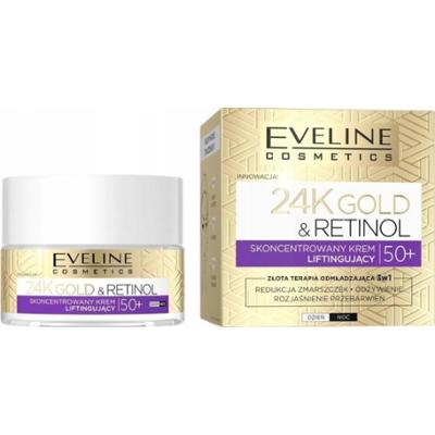 Eveline 24K Gold Retinol Liftingujący Krem Do Twarzy Odmładzający 50+ 50ml