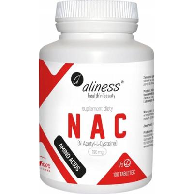 Aliness NAC N-Acetyl-L-Cysteine 190 mg Ochrona Wątroby 100 Tabl 200 Porcji