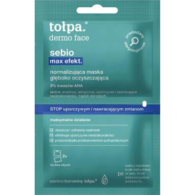 Tołpa Dermo Face Sebio Max Efekt Normalizująca Maseczka Do Twarzy Glinka Zielona 12ml