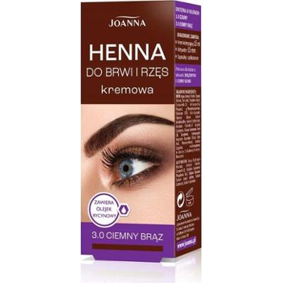 Joanna Henna Do Brwi i Rzęs Kremowa z Olejkiem Rycynowym 3.0 Brązowa 15ml