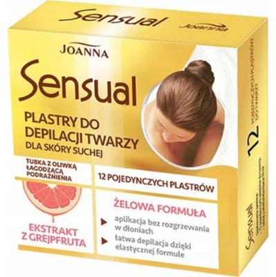 Joanna Sensual Plastry Do Depilacji Twarzy Skóra Sucha 12 Sztuk + Oliwka