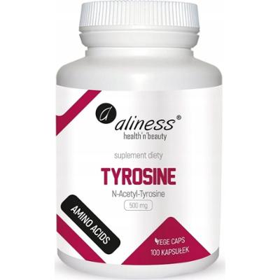 Aliness N-Acetyl-Tyrosine 500 mg Nalt Tyrozyna Suplement Diety 100 Kapsułek