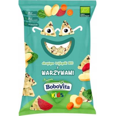 Bobovita Kids Bio Przekąska Dla Dzieci Chrupiące Trójkąciki z Warzywami 30g