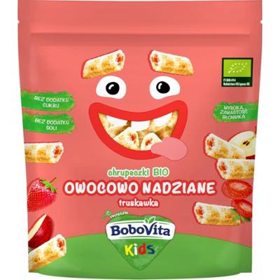 Bobovita Kids Przekąska Dla Dzieci Chrupki Owocowo Nadziane Truskawkowe 30g