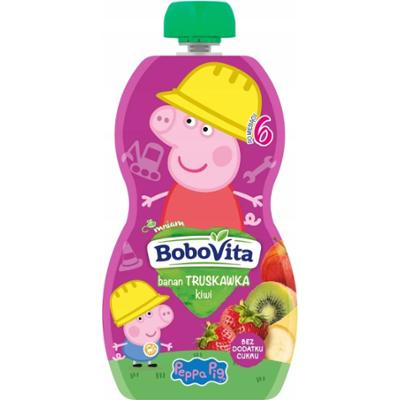 Bobovita Deser Mus Owocowy Banan z Truskawką i Kiwi Po 6 Miesiącu 100g