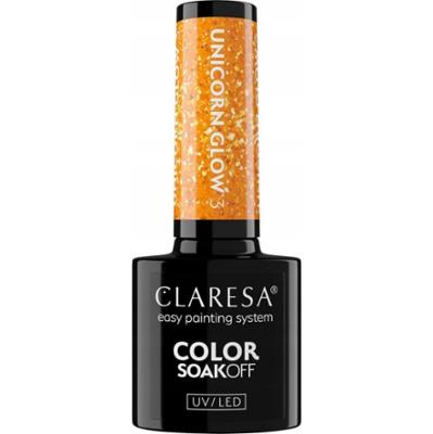 Claresa Lakier Hybrydowy Do Paznokci Pomarańczowy Unicorn Glow 3 5g