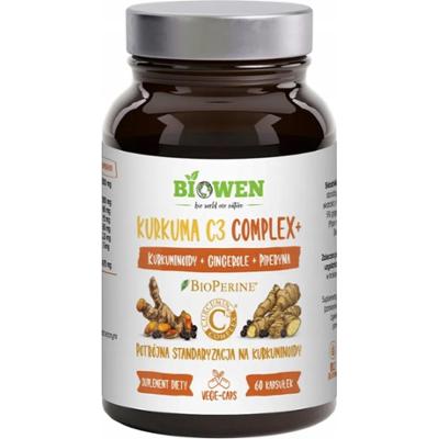 Biowen Kurkuma C3 Complex Imbir Pieprz Naturalny Suplement Diety 60 Caps